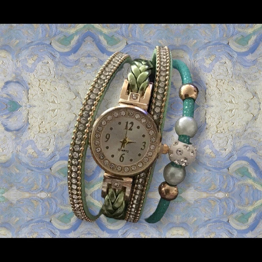 GREEN/TURQUOISEβWATCHΒ BRACELETβ